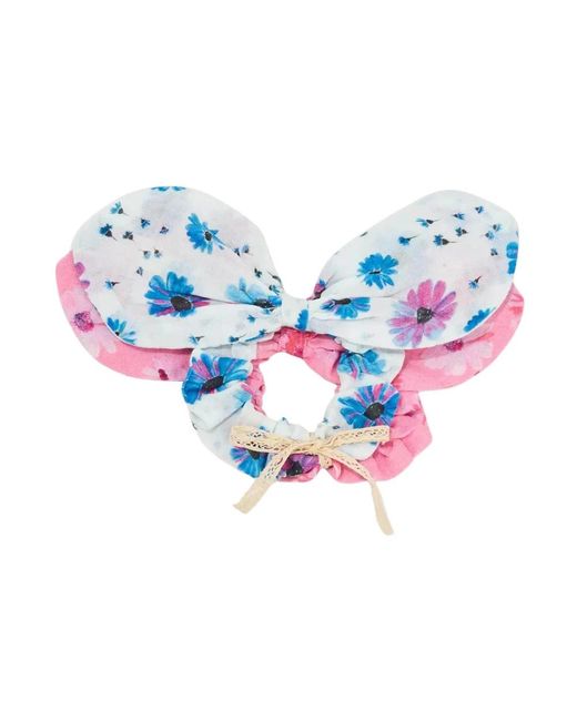 LoveShackFancy Blue Bunte haargummis 2er-pack blumig