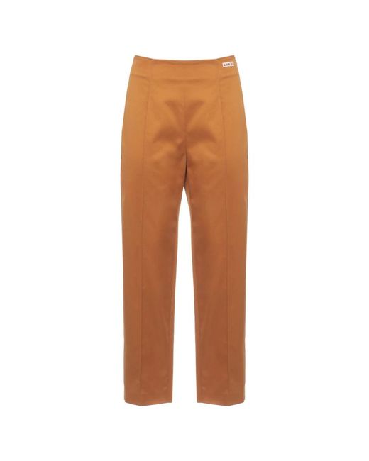 Marni Brown Straight Trousers