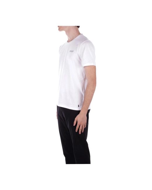 Ralph Lauren Weißes logo front t-shirt in White für Herren