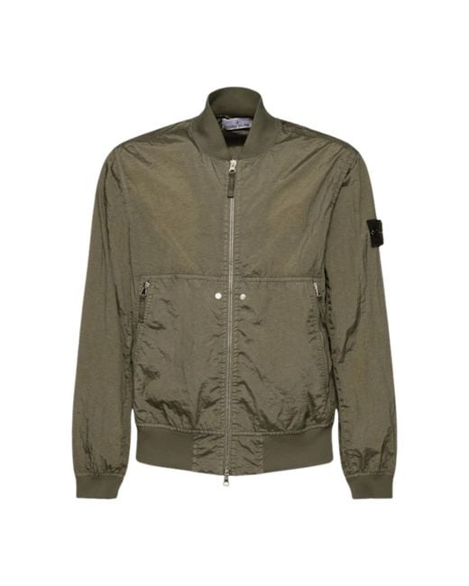 Stone Island Bomber Nylon Kaki in Green für Herren