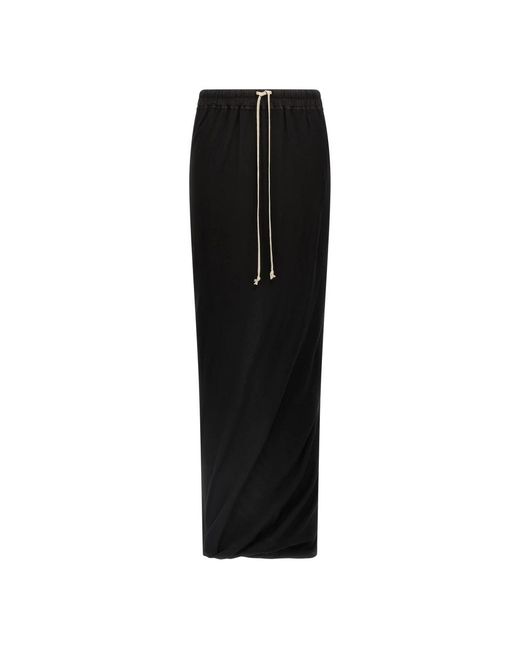 Rick Owens Black Maxi Skirts