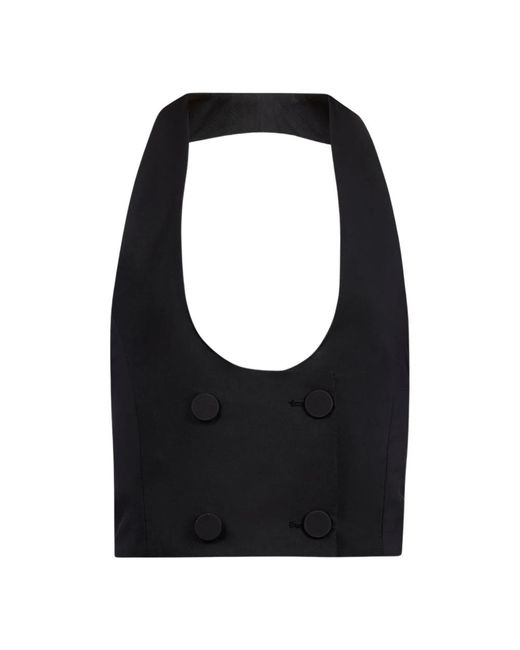 Nina Ricci Jassen ,Zwart ,Leer Open Rug Op Maat in het Black