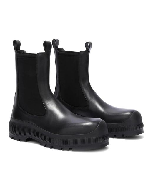 Jil Sander Black Chelsea Boots for men