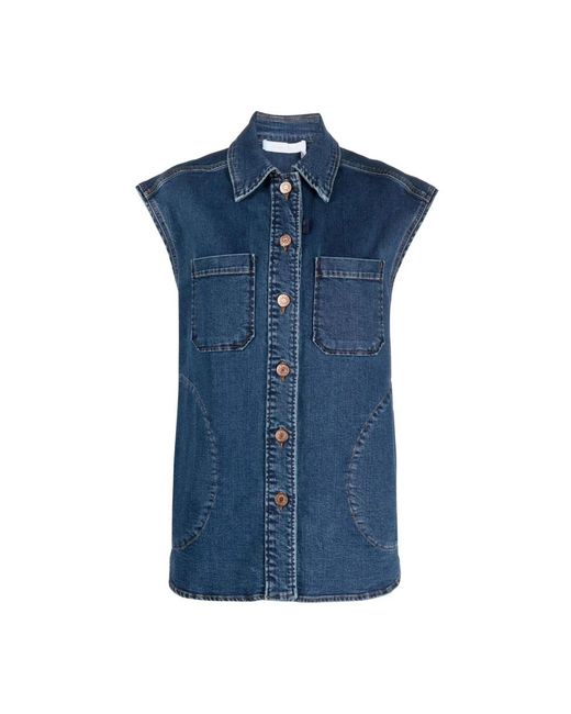 See By Chloé Blue Vests