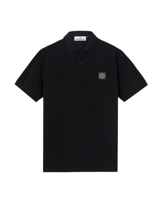 Stone Island Black Polo Shirts for men