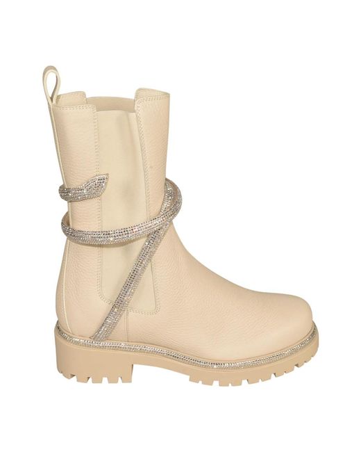 Rene Caovilla Natural Chelsea Boots