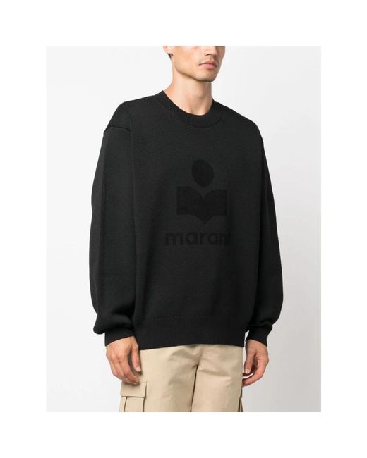 Isabel Marant Black Round-Neck Knitwear for men