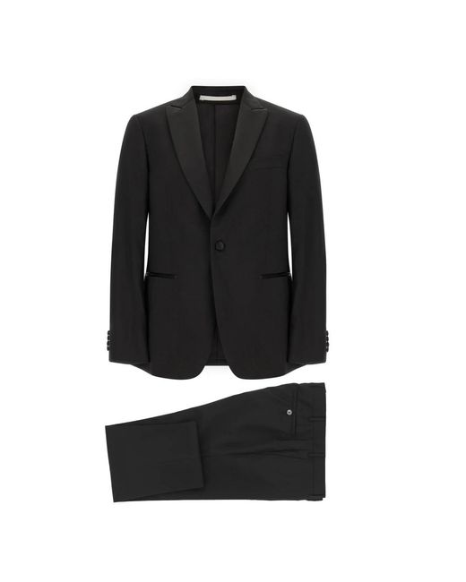 Pal Zileri Black Single Breasted Suits for men