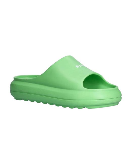 Sliders MSGM en coloris Green