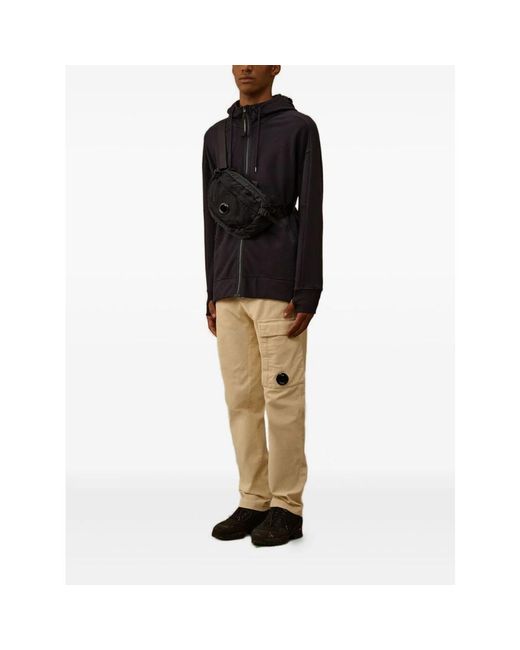 C P Company Black Zip-Throughs for men