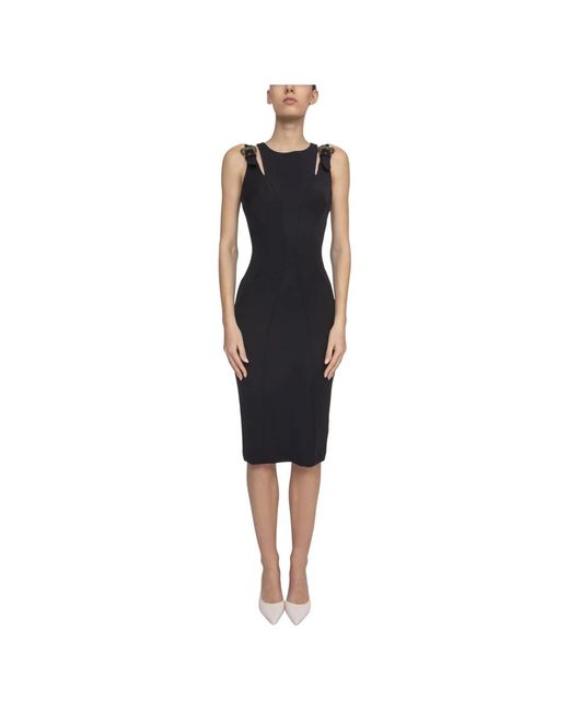 Midi Dresses Versace Jeans Couture de color Black