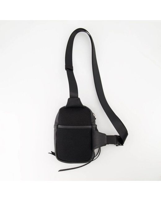 Borsa a tracolla in tela con chiusura a zip di Courreges in Black da Uomo