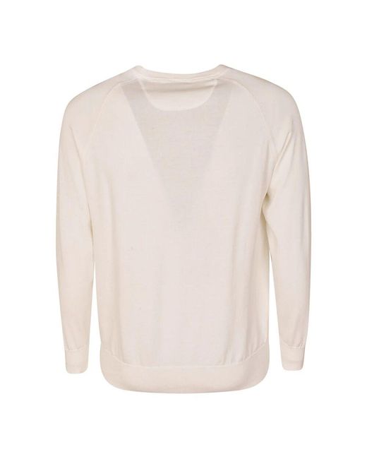 Round-Neck Knitwear di Aspesi in White da Uomo