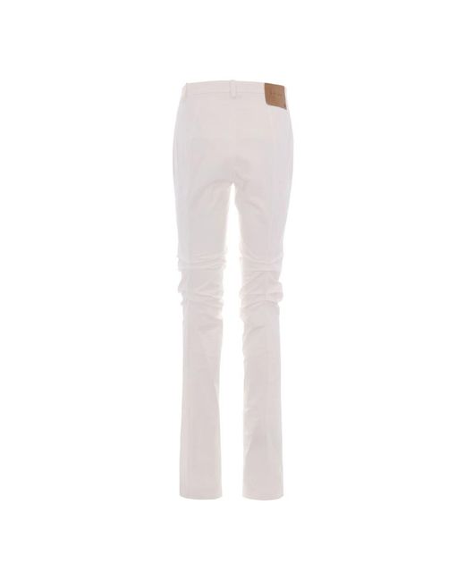 Patrizia Pepe White Slim-Fit Trousers