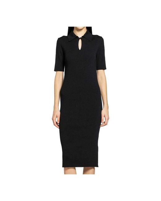 Jil Sander Black Knitted Dresses