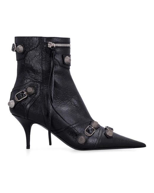Balenciaga Black Cagole 90 Booties, Brand Size 40 Us