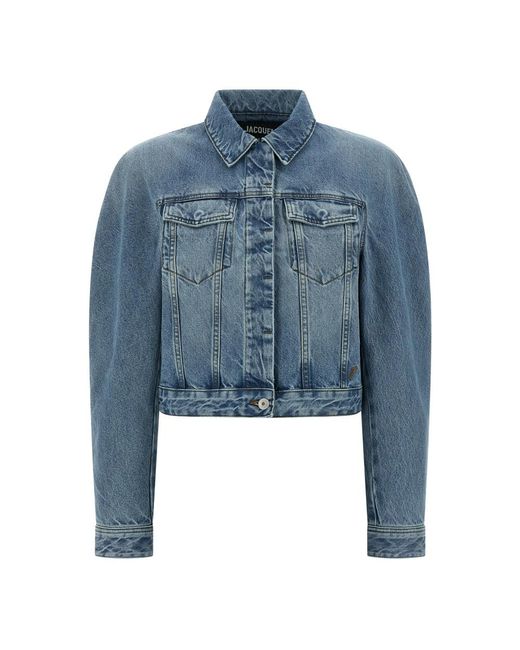 Jacquemus Jassen ,Blauw ,Denim Ovalo De-Nîmes Denim Jas in het Blue