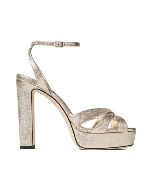 Jimmy Choo Metallic High Heel Sandals