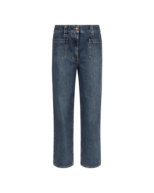 Elisabetta Franchi Blue Straight Fit Jeans