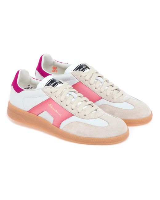 Santoni Pink Sneakers
