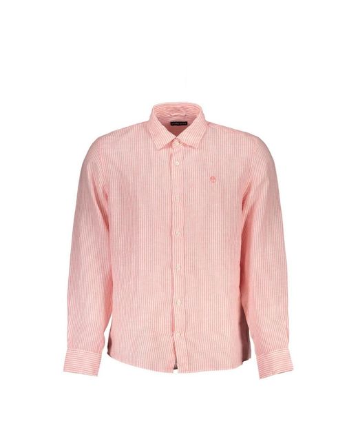 Camicia in lino casual per uomo di North Sails in Pink da Uomo