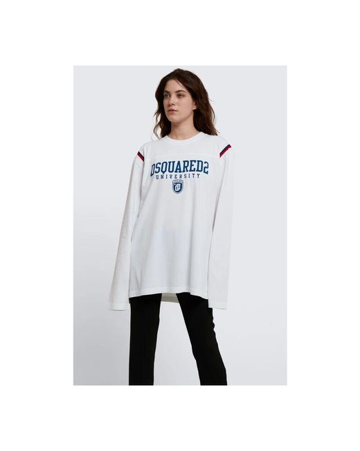 Long Sleeve Tops di DSquared² in White