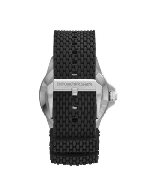 Emporio Armani Armbanduhr mario armband 43 mm silikon armband schwarz ar11341 in Black für Herren