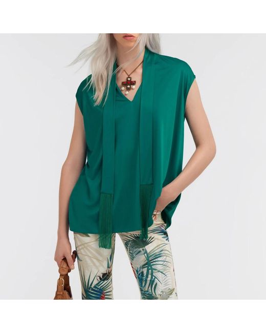 Roberto Cavalli Green Blouses