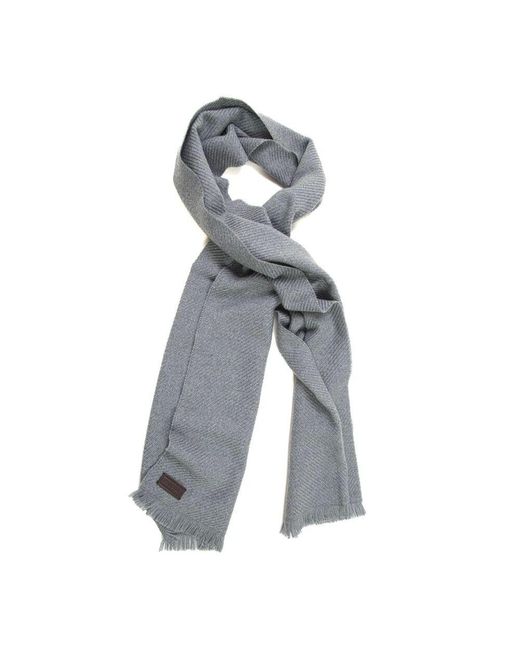 Canali Gray Winter Scarves for men