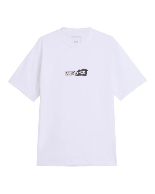 Y-3 Ver Ss Tee in het White