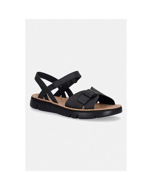 Flat Sandals Camper en coloris Black