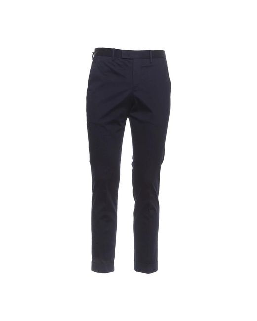 PT Torino Blue Slim-Fit Trousers for men