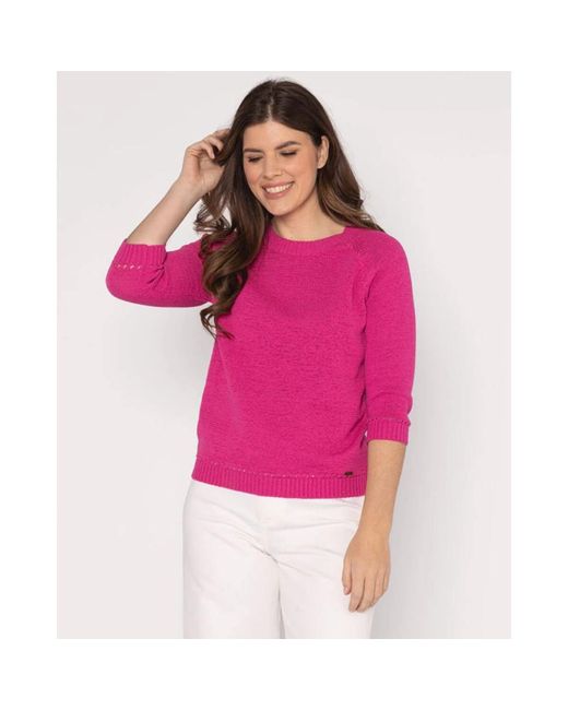 Roberto sarto Pullover O-Neck in het Pink