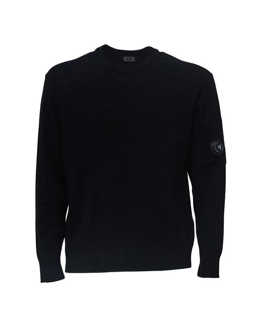 C P Company Blue Round-Neck Knitwear for men
