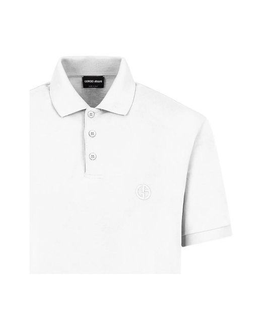 Giorgio Armani White Polo Shirts for men