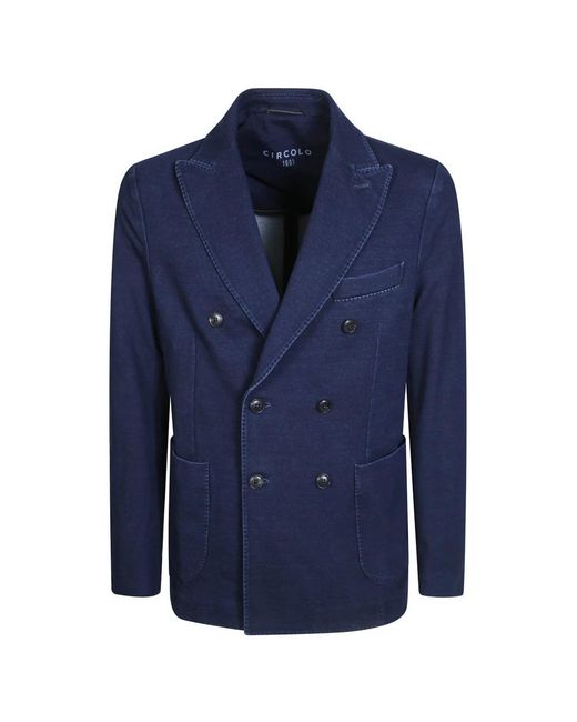 Circolo 1901 Giacca Dp Denim in het Blue voor heren