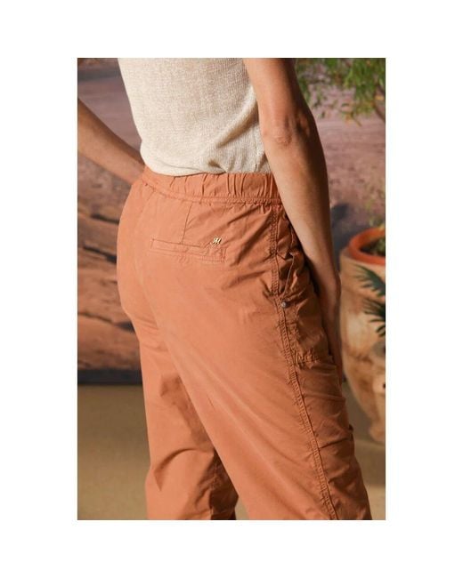 Mason's Brown Cargo Jogger Hose Aus Fallschirmsegeltuch