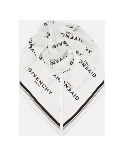 Givenchy Gray Silky Scarves