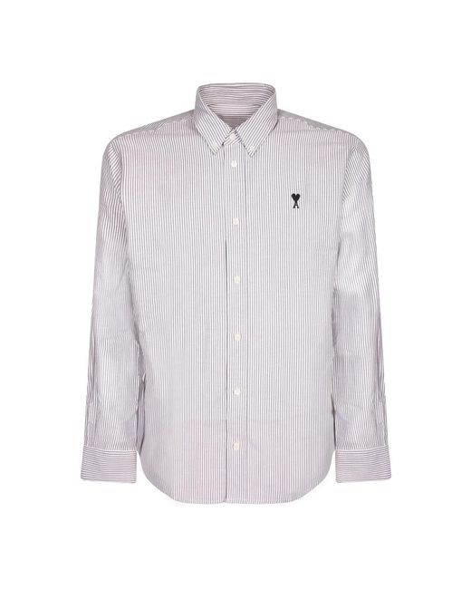 AMI De Coeur Button-Down Shirt in het Purple voor heren