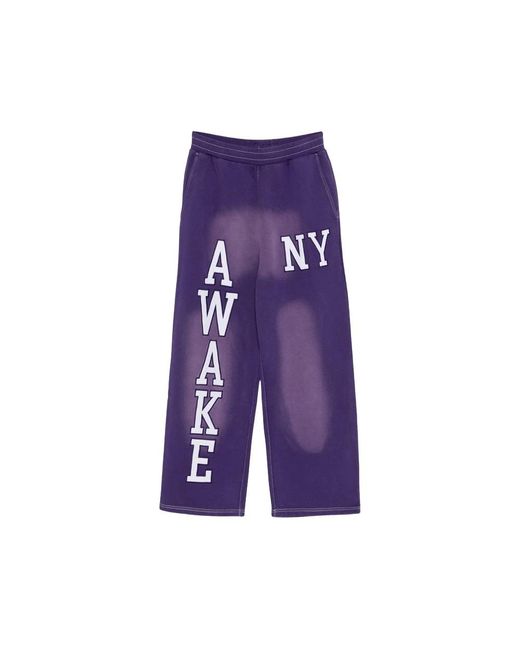 AWAKE NY Purple Sweatpants for men