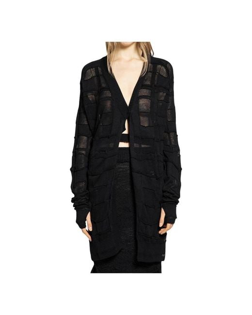 Halo Truien & Vesten ,Zwart ,Katoen Geruite Cardigan in het Black