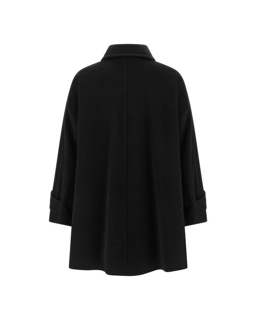Alberto Biani Black Double-Breasted Coats