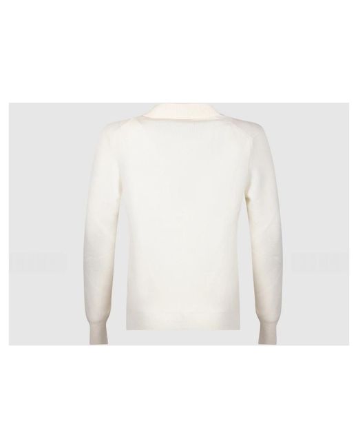 Gran Sasso White V-Neck Knitwear for men