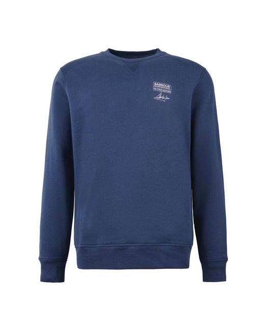 Barbour Hoodies & Sweatvesten ,Blauw ,Katoen Steve Mc Queen Grafische Crew Sweatshirt in het Blue voor heren