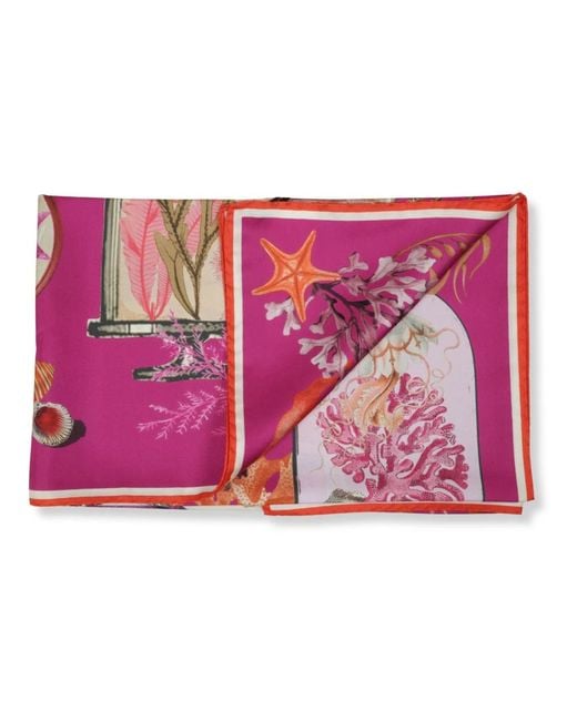 Max Mara Pink Silk Scarves