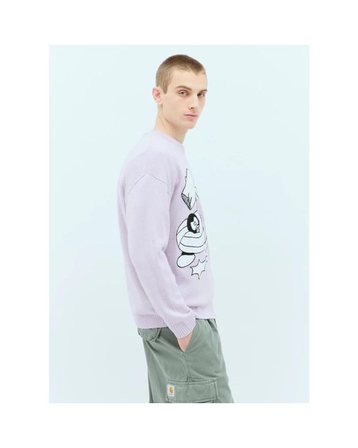 Brain Dead Gray Round-Neck Knitwear for men
