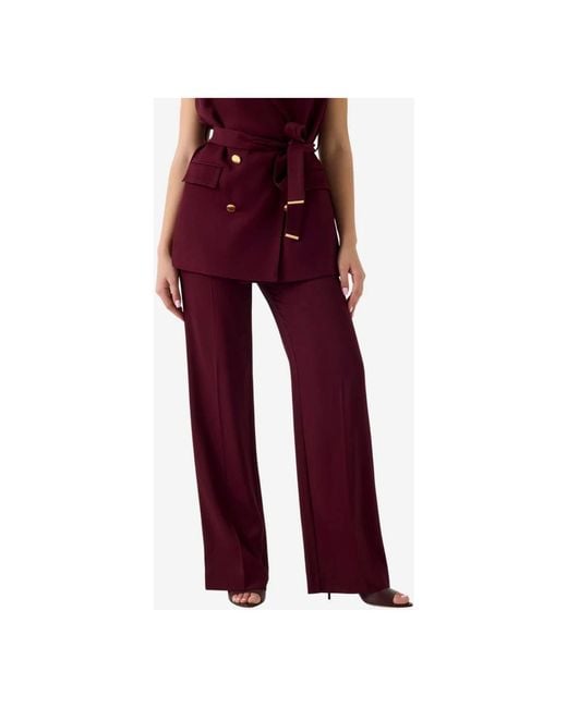 Marciano Red Straight Trousers