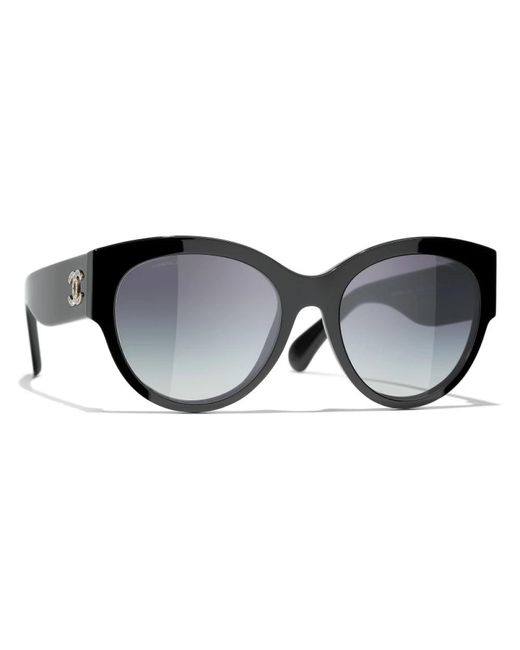 Gafas de sol cat eye con montura de acetato Chanel de color Black