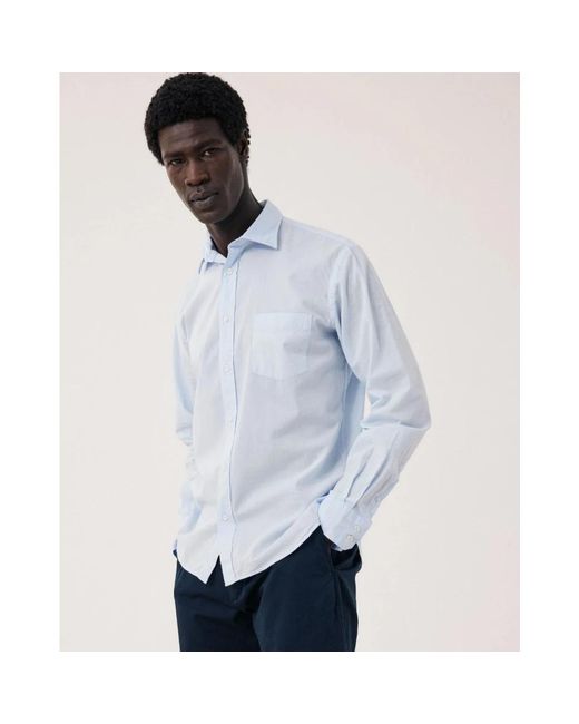 Hartford Blue Casual Shirts for men
