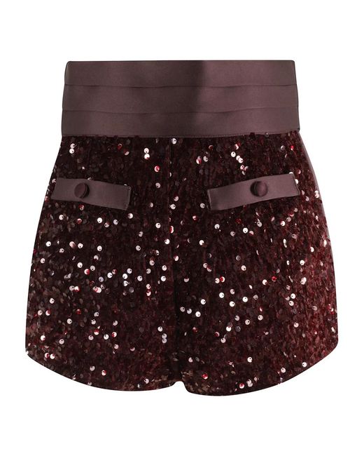 Elisabetta Franchi Brown Short Shorts